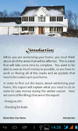 【免費書籍App】Winterizing Your Home-APP點子