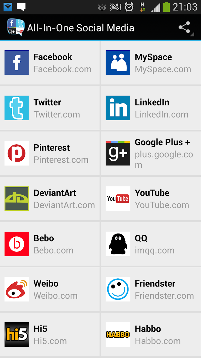 All-In-One Social Media Screen 1