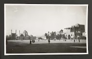 Gezicht op het plein Naghsh-e Jahan, Isfahan, Perzië