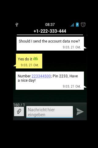 SMS Recovery Screen 3