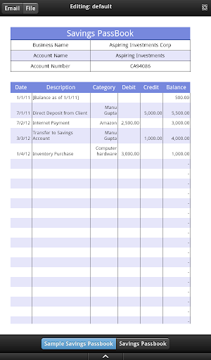 Savings Passbook