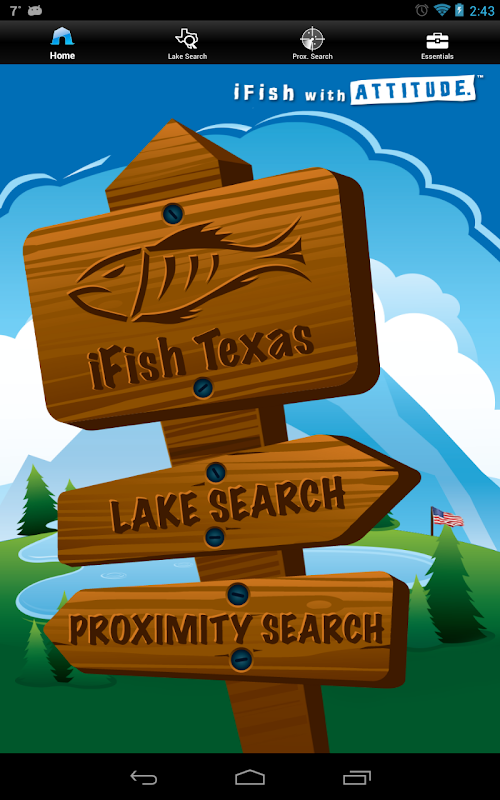 Android application iFish Texas screenshort