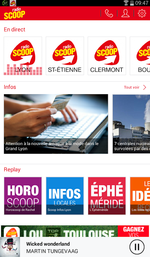 Radio SCOOP Applications Android sur Google Play
