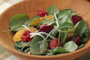 Baby Spinach and Roasted Beet Salad