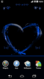 Hearts Blue Theme For Xperia poster 7