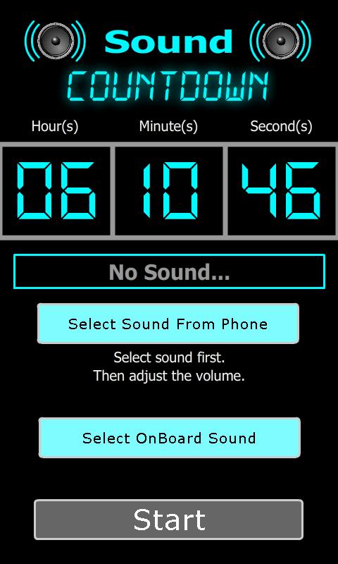Sound Countdown Timer Screen 2