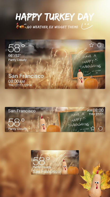 Happy Turkey Day GO Weather EX - 1.0 - (Android)
