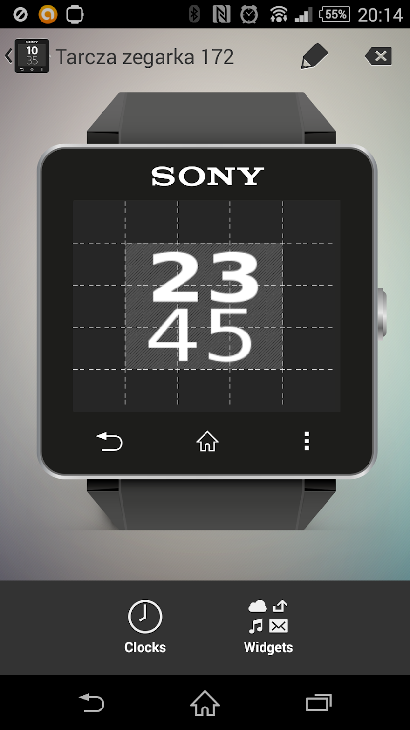Digital Widgets Set Sony SW2 Screen 3