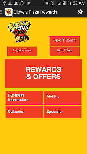 Giove's Pizza Rewards