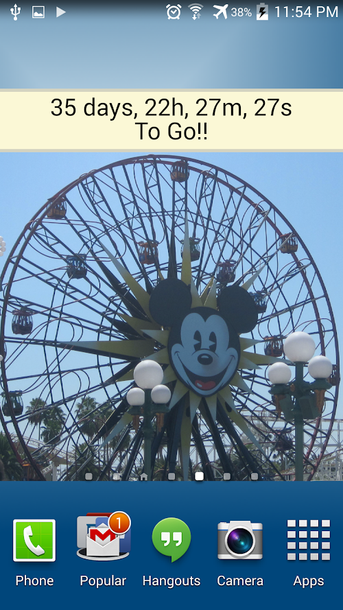 Android application Countdown for Disneyland Dlx screenshort