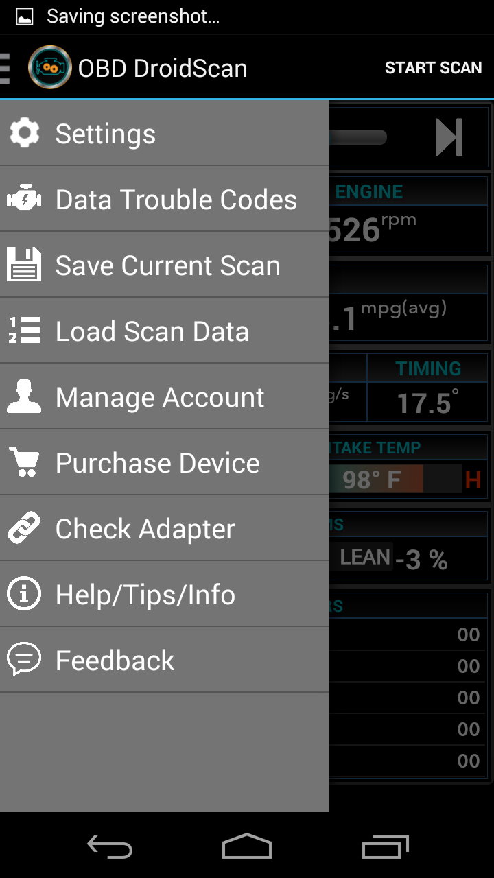 OBD DROIDSCAN PRO Screen 2