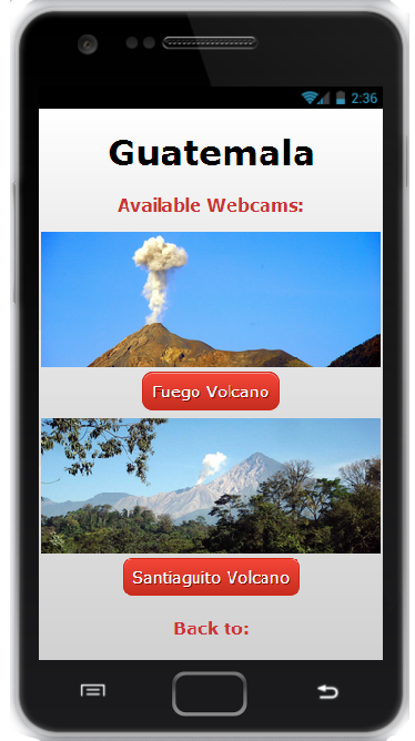 VCams - Volcano Webcams Screen 1