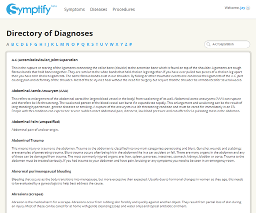 【免費健康App】Symptify- Symptoms Simplified-APP點子