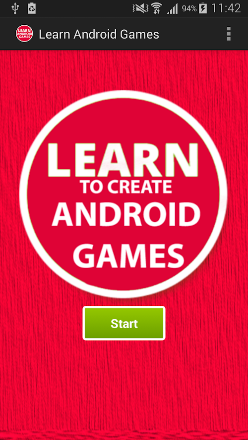 Android application Learn Android Games screenshort