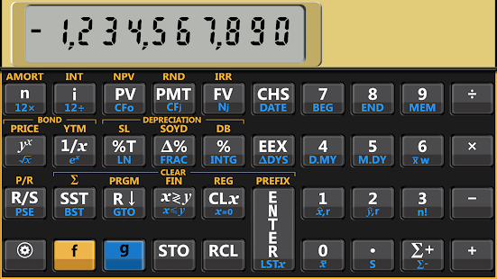 Android application 12C Gold Free screenshot