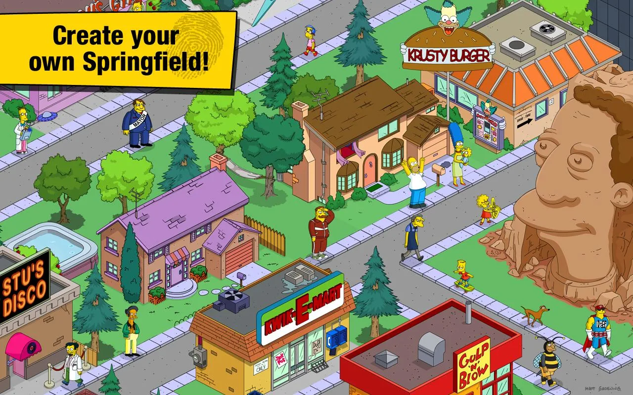 The Simpsons™: Tapped Out- หน้าจอ