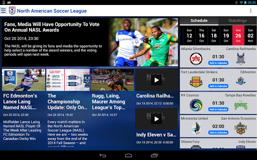 【免費運動App】North American Soccer League-APP點子