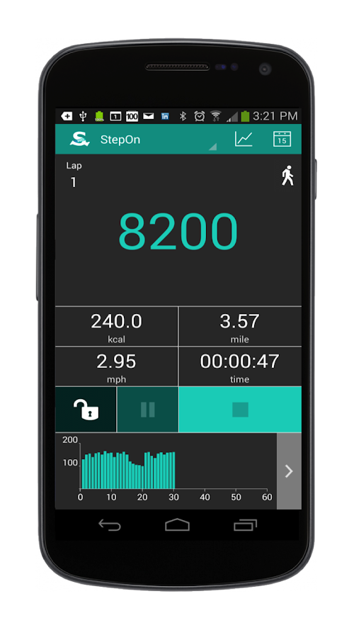 Android application StepOn-Pro Step Tracker screenshort
