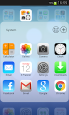 iOS7 android drawer down