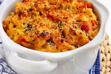 Spicy Roasted Vegetable Macaroni and Cheese
