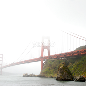 Golden Gate in the Mist II by Alyce Bender - Buildings & Architecture Bridges & Suspended Structures