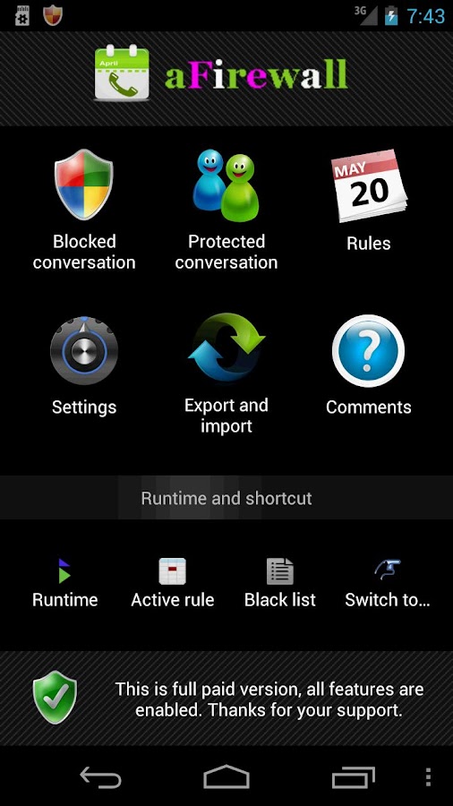 Call & Message blocker - screenshot