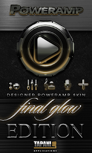 Poweramp skin Gold Glow v3.10