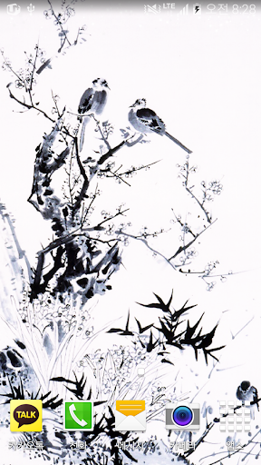 small bird inkwash wallpaper