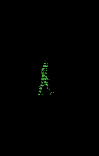Walking Matrix Wallpaper Green