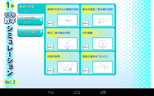 中学校数学シミュレーション１年２