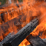 Log jam by Raymond Earl Eckert -  