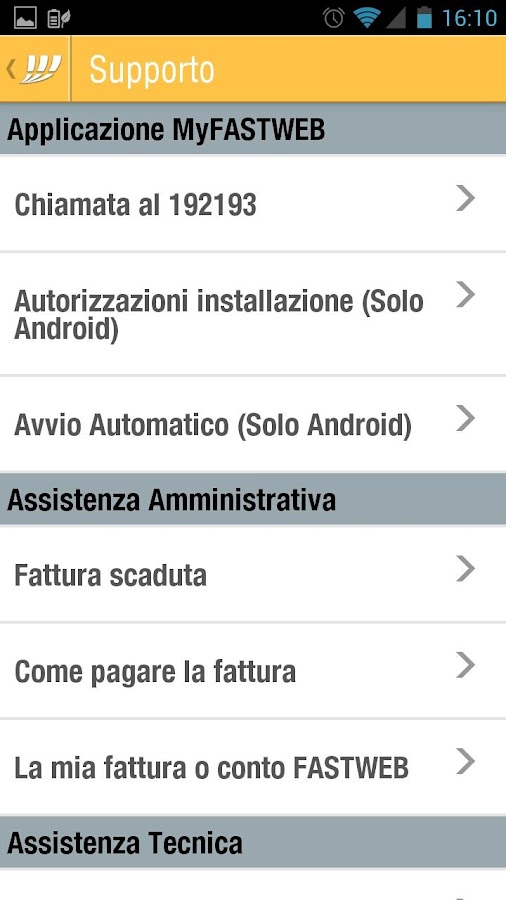 MyFASTWEB App Android Su Google Play
