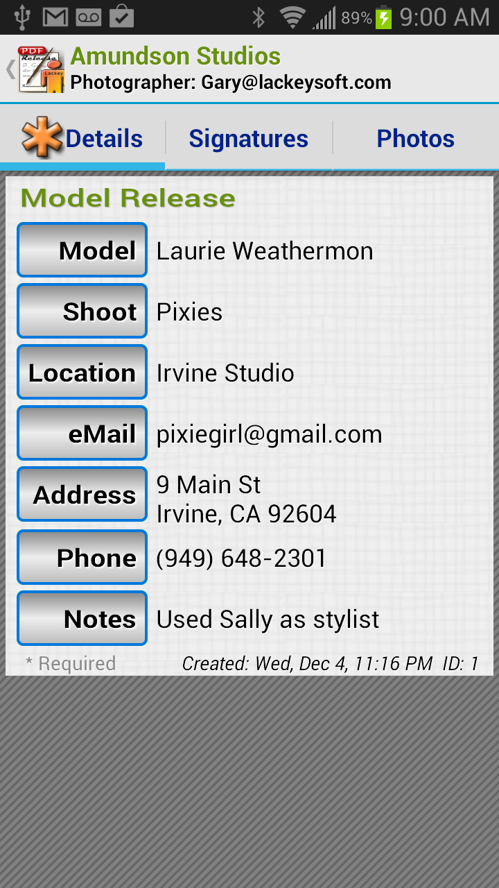 Release Lackey - Signable Docs Screen 2