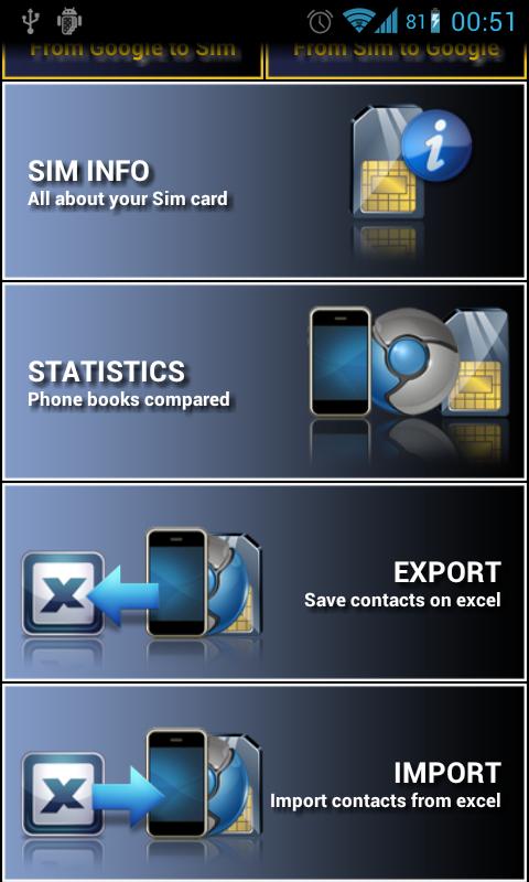 Copy save Contacts backup Pro Screen 2