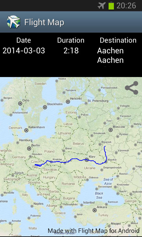 Flight Map HD Screen 3