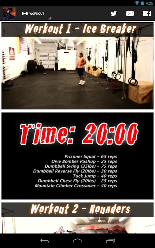 Android application The Spartan 300 Workout screenshort