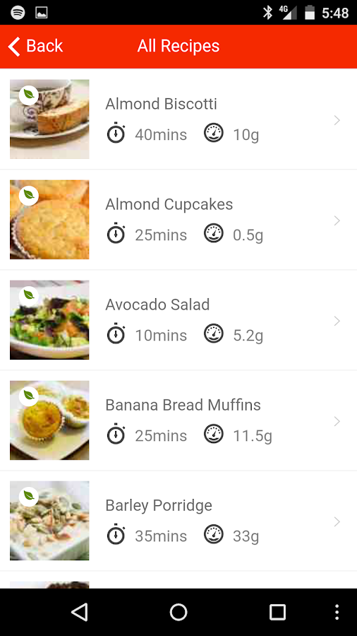    Diabetes Recipe App- screenshot  