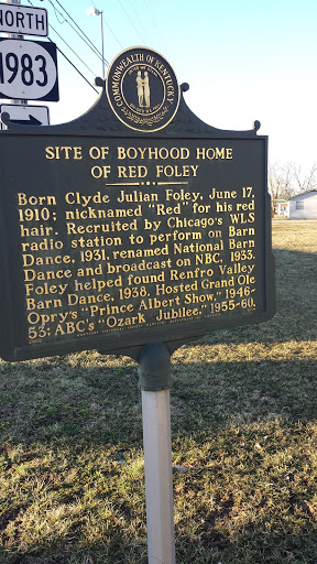 Site of Boyhood Home of Red Foley