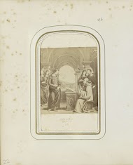 Fotoreproductie van een lithografie naar een schilderij van Pietro Perugino