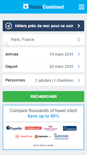 Capture d'ecran de l'application Android HotelsCombined - Travel Deals