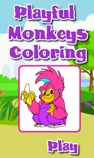 Coloring Playful Monkeys