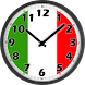 Italy Flag Analog Clock