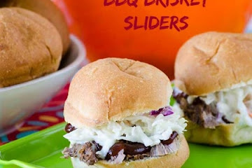 Slow Cooker BBQ Brisket Sliders
