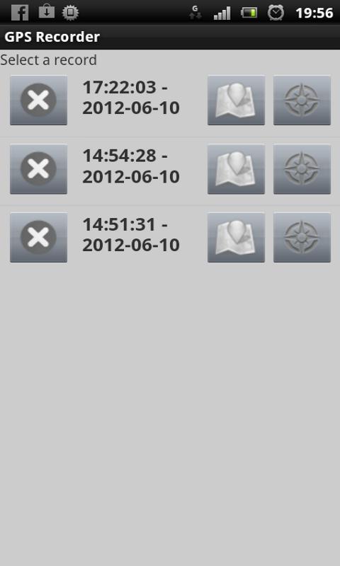 GPS Position Recorder Screen 2