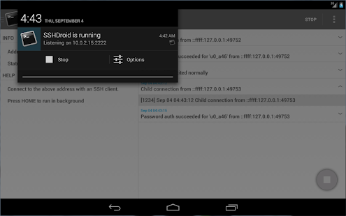 SSHDroid Screenshot