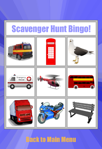 Scavenger Hunt Bingo