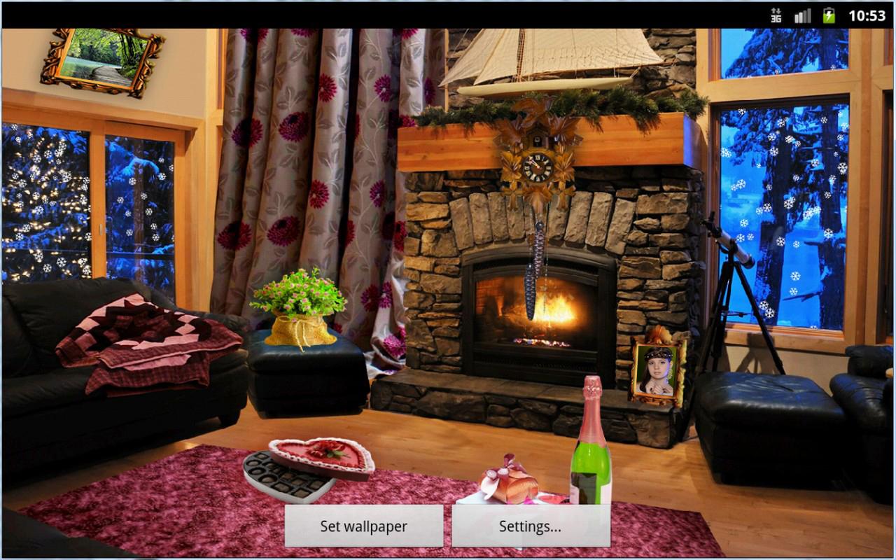 Romantic Fireplace Live Wallpaper Android Apps On Google Play