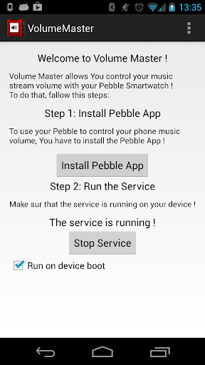 Volume Master for Pebble