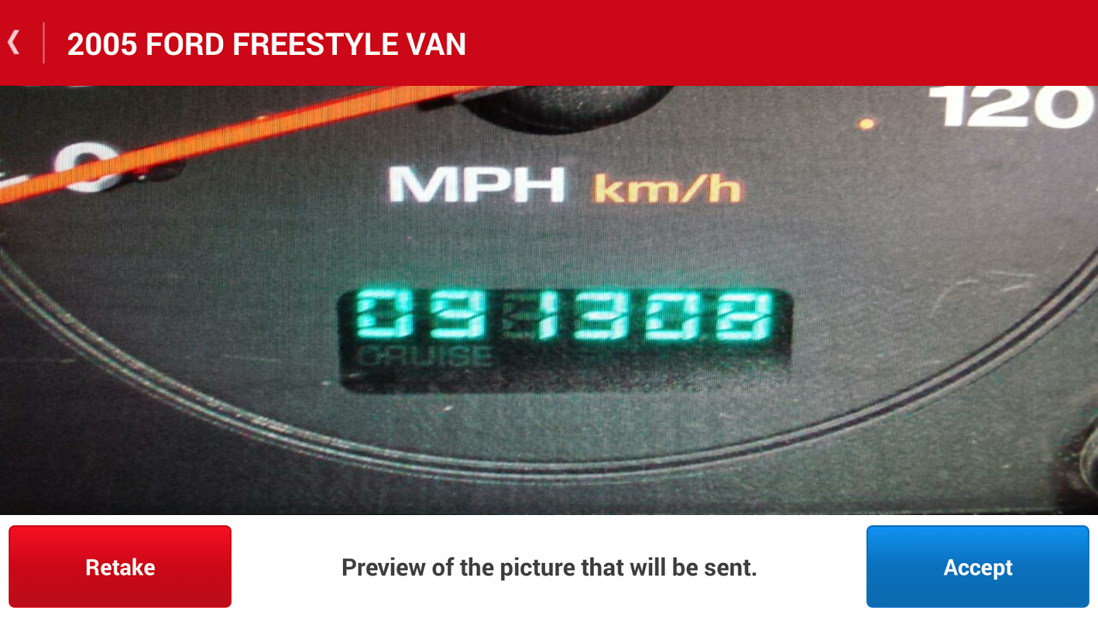 ... report customers the ability to report an odometer reading via an