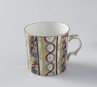 Cup with vertical borders